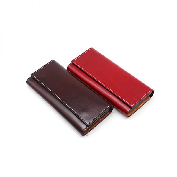New custom top grain genuine leather women wallet