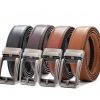 Custom Removable Slide Buckle Wholesale Leather Ratchet Belt