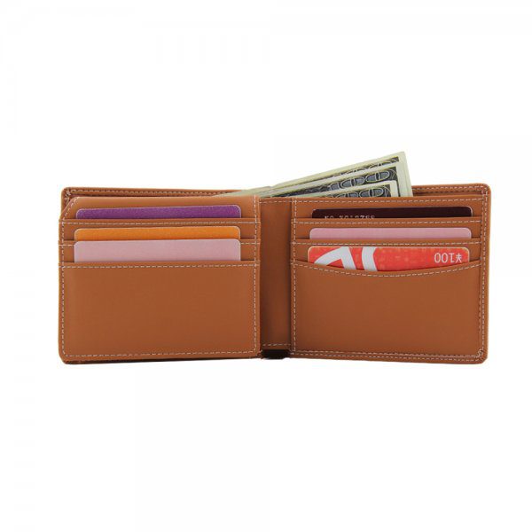 Smart air tag bifold RFID blocking premium genuine leather wallet