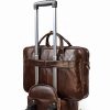 Men’s Genuine Leather Briefcase 14″ Laptop Messenger Bag