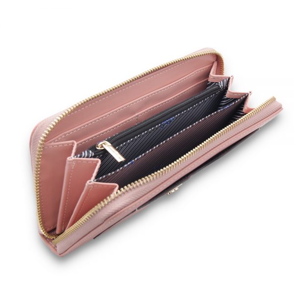 Fashion Luxury Long PU Leather Women Zipper Wallet