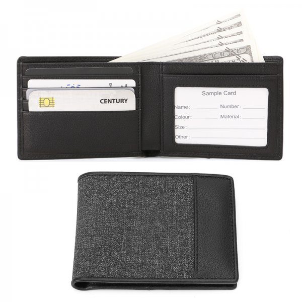 Customized Logo Rfid Blocking Minimalist Genuine Leather Wallet