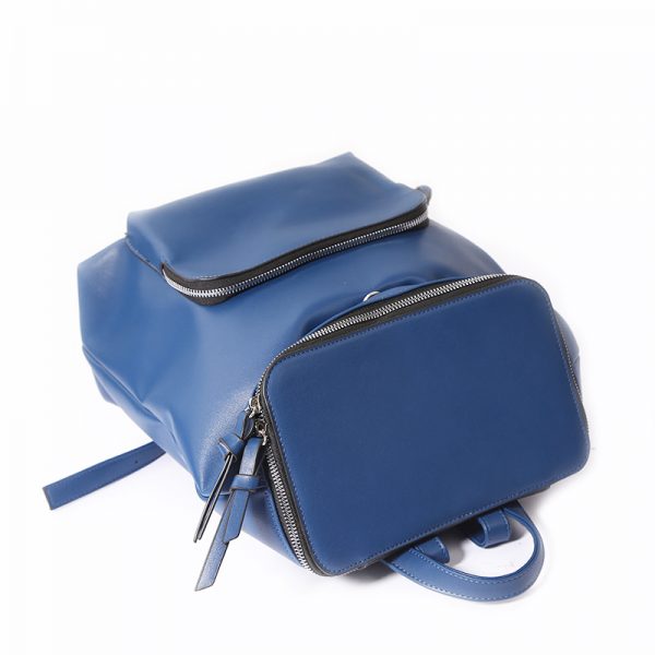 OEM custom logo stylish men waterproof smooth PU leather backpacks