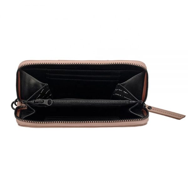 Luxury genuine cowhide leather long purse wallet