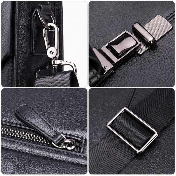 Men’s leather business office handbag 14 inch laptop bag