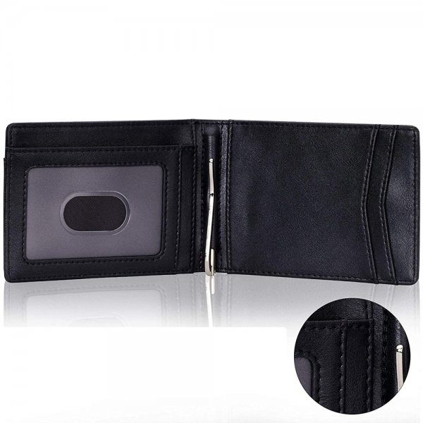Minimalist Bifold RFID Blocking Leather Men’s Wallet