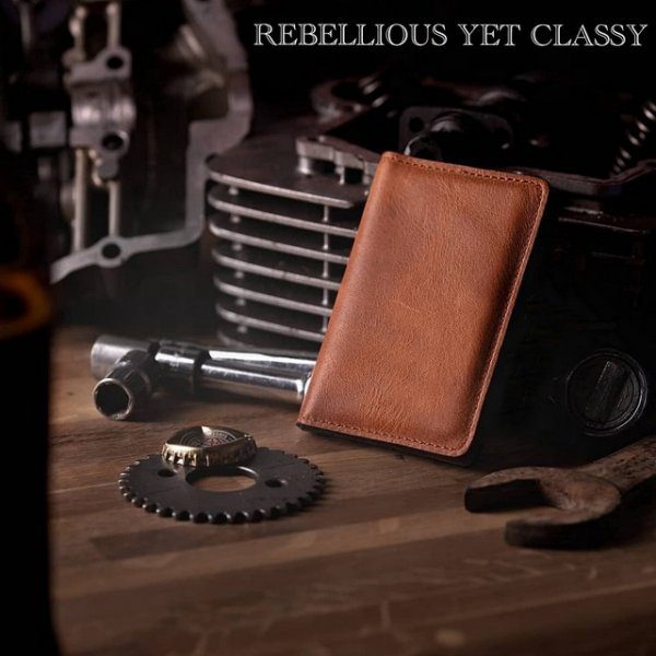 High quality business small leather RFID wallet for men