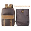 Genuine Cow Crazy Horse Leather 15 inches Laptop Backpack