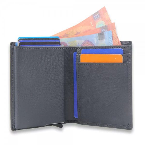 Mens leather custom rfid blocking credit cards wallet