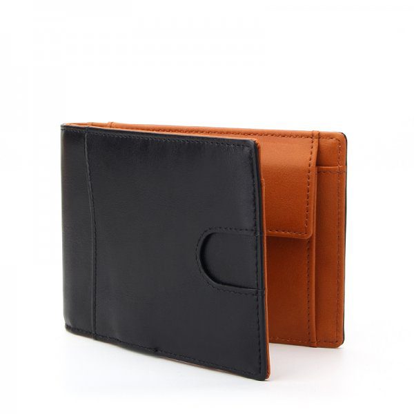 Custom Logo Large Capacity RFID Blcoking Leather Wallet