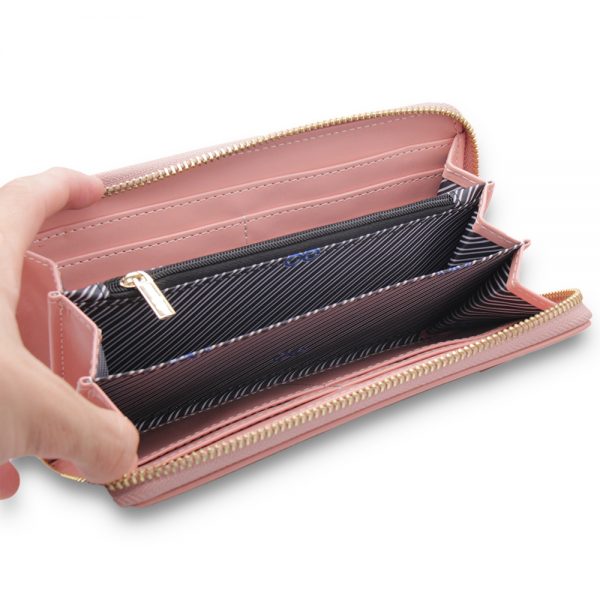 Fashion Luxury Long PU Leather Women Zipper Wallet