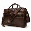 Men’s Genuine Leather Briefcase 14″ Laptop Messenger Bag