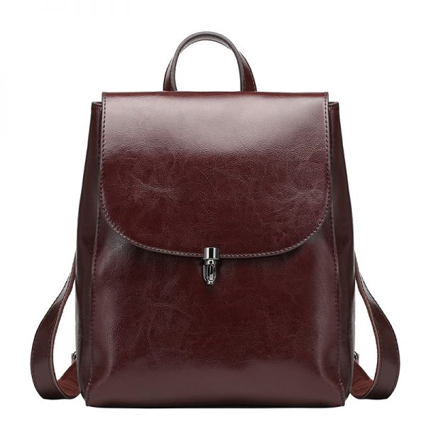 Women Genuine leather large-capacity backpack