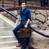 Men’s Genuine Leather Briefcase 14″ Laptop Messenger Bag