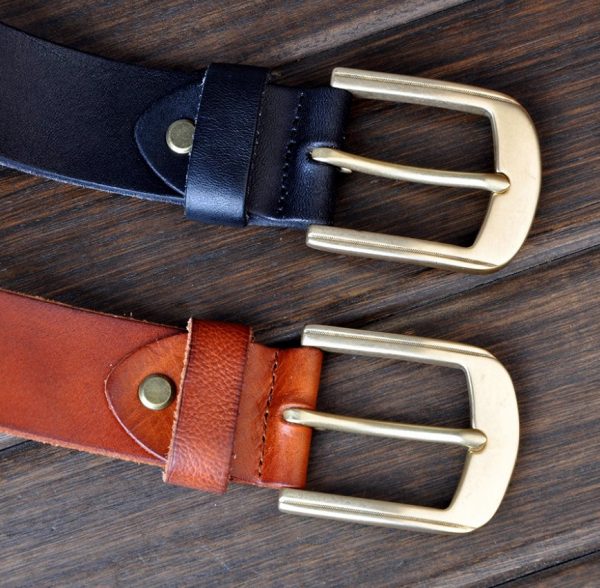 Men’s Washed 100% Italian Cow Leather Belt