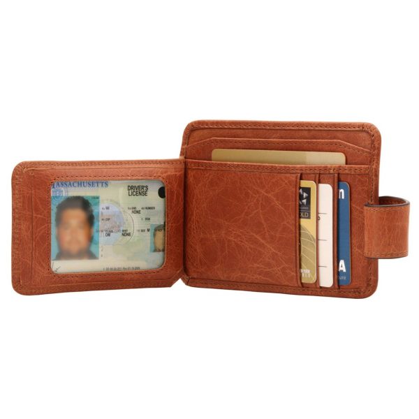 Top grain leather minimalist design credit card holder