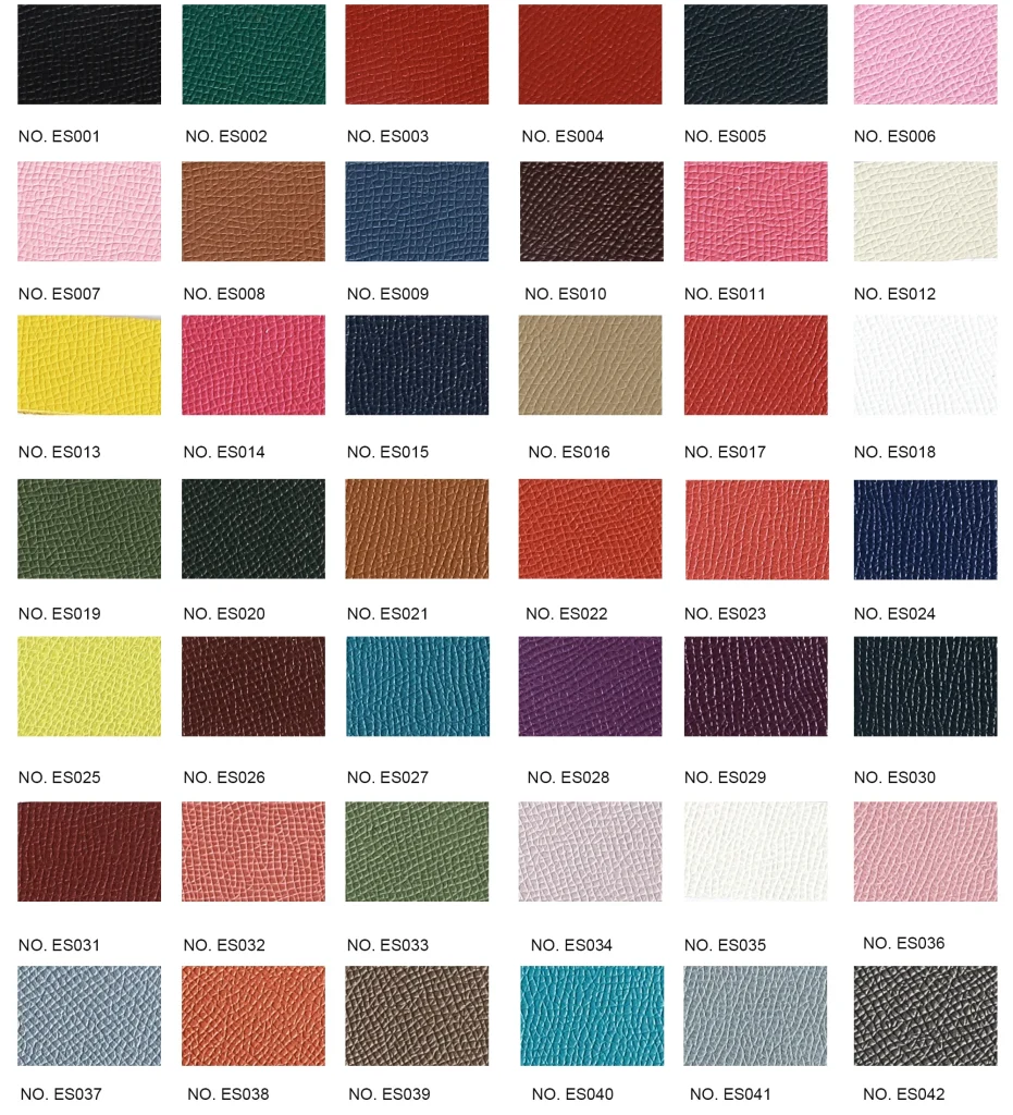 Full Grain Pebbled Leather color chart3